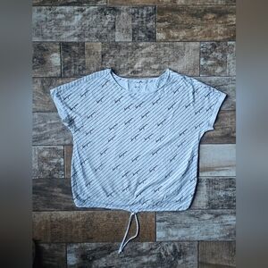 Maeve Anthropologie Bonjour Tie Hem Top Size Medium EUC Paris Chic Capsule